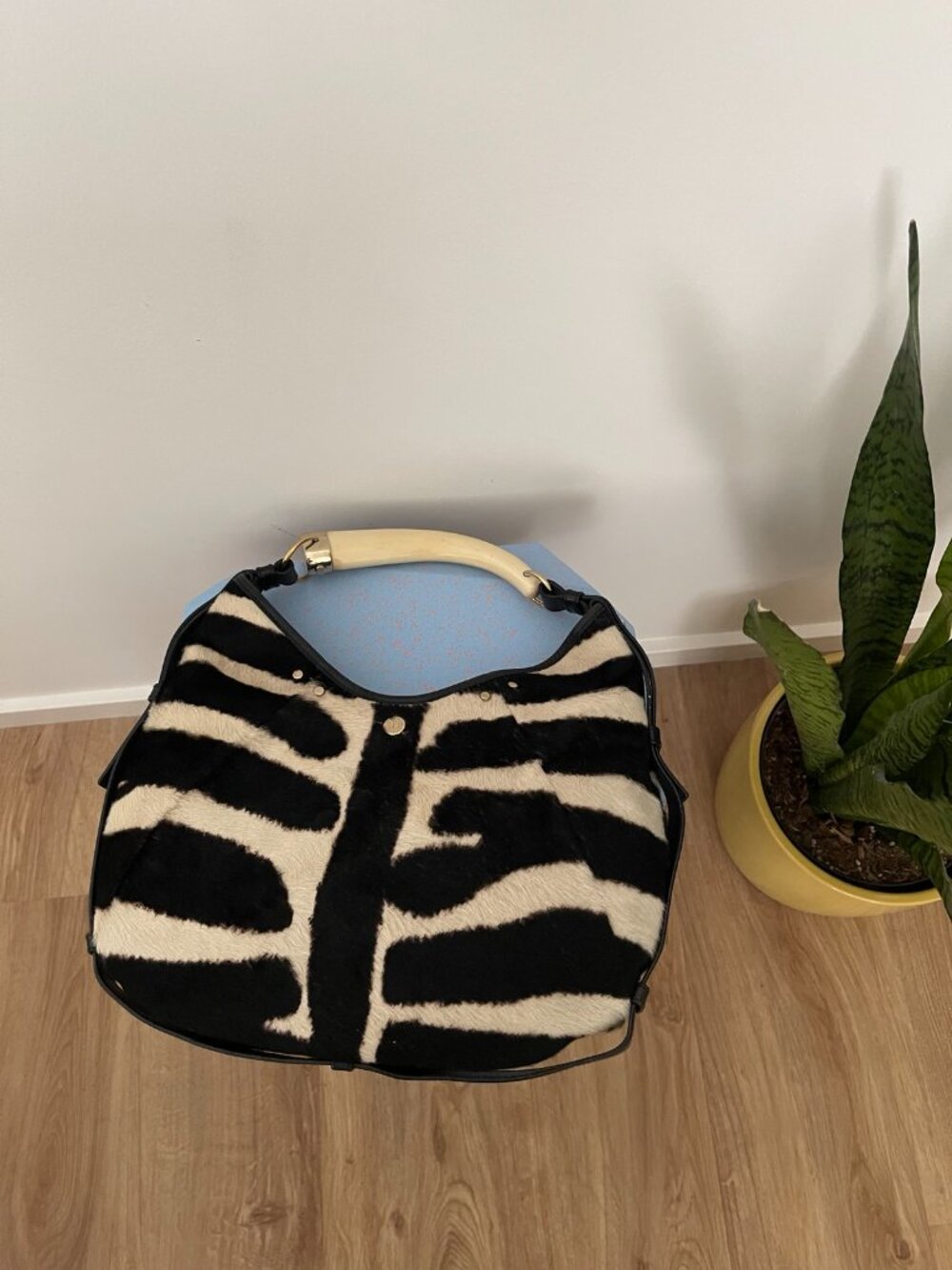 Rare Vintage YSL Mombasa Bag in Zebra Print Pony Hair - Picture 12 of 16